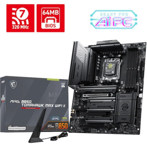 MSI MAG B850 TOMAHAWK MAX WIFI II Motherboard ATX με AMD AM5 Socket 7E62-015R