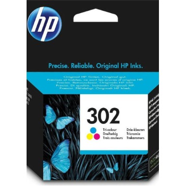 HP 302 Γνήσιο Μελάνι Εκτυπωτή InkJet Πολλαπλό (Color) (F6U65AE)