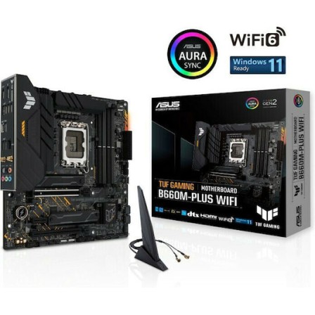 Asus TUF Gaming B660M-PLUS WIFI Motherboard Micro ATX με Intel 1700 Socket 90MB1AZ0-M0EAY0