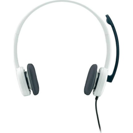 Logitech H150 On Ear Multimedia Ακουστικά με μικροφωνο και σύνδεση 3.5mm Jack σε Λευκό χρώμα