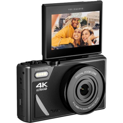 EasyPix V64 Flip Compact Φωτογραφική Μηχανή Μαύρη