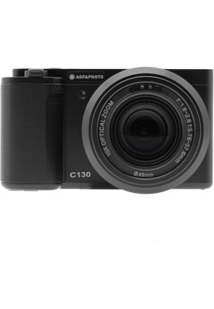 AgfaPhoto Realishot C130 Compact Φωτογραφική Μηχανή 24MP 4K UHD Οπτικού Ζουμ 10x Μαύρη