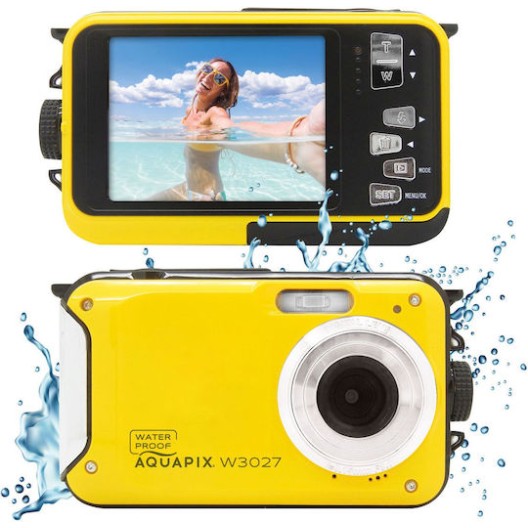EasyPix W3027 Compact Φωτογραφική Μηχανή 5MP Full HD (1080p) Οπτικού Ζουμ 4x Κίτρινη