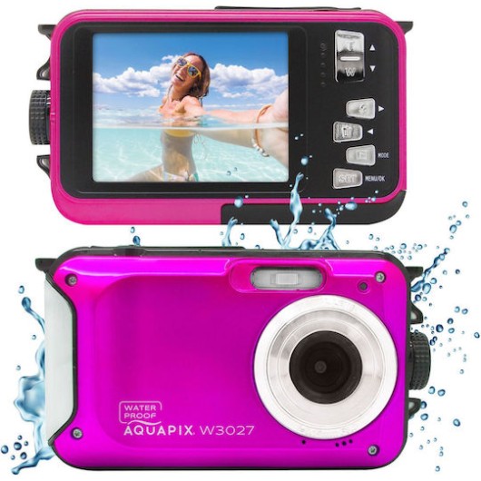 EasyPix W3027 Compact Φωτογραφική Μηχανή 5MP Full HD (1080p) Οπτικού Ζουμ 4x Μωβ