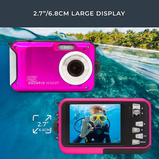 EasyPix W3027 Compact Φωτογραφική Μηχανή 5MP Full HD (1080p) Οπτικού Ζουμ 4x Μωβ