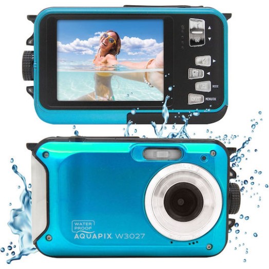 EasyPix W3027 Compact Φωτογραφική Μηχανή 5MP Full HD (1080p) Οπτικού Ζουμ 4x Τιρκουάζ