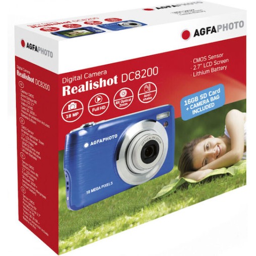 AgfaPhoto Realishot DC8200 Compact Φωτογραφική Μηχανή 18MP Οπτικού Ζουμ 8x με Οθόνη 2.7