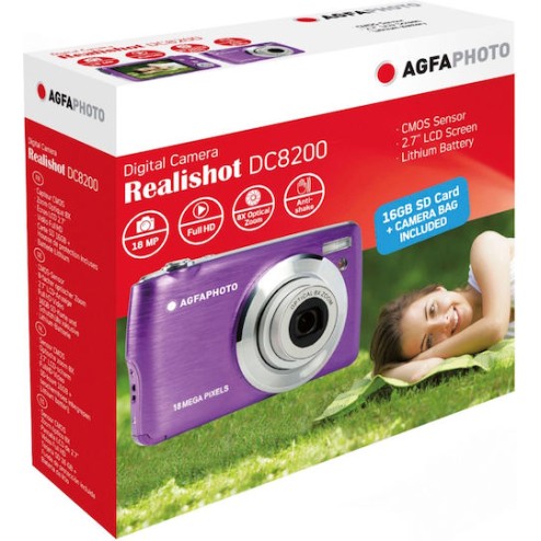AgfaPhoto Realishot DC8200 Compact Φωτογραφική Μηχανή 18MP Οπτικού Ζουμ 8x με Οθόνη 2.7