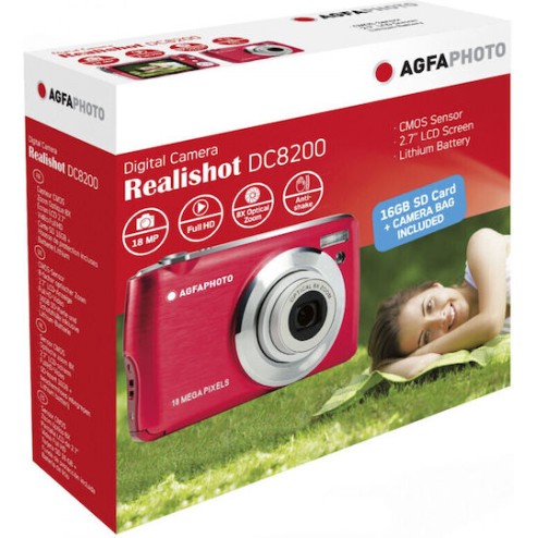 AgfaPhoto Realishot DC8200 Compact Φωτογραφική Μηχανή 18MP Οπτικού Ζουμ 8x με Οθόνη 2.7