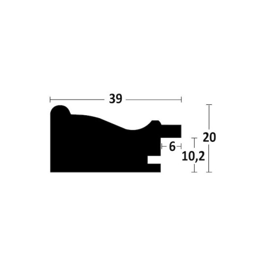 Nielsen Κορνίζα Ξύλινη με Μαύρο Πλαίσιο 30x40
