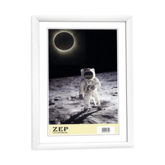 ZEP Κορνίζα Πλαστική με Λευκό Πλαίσιο Λευκή