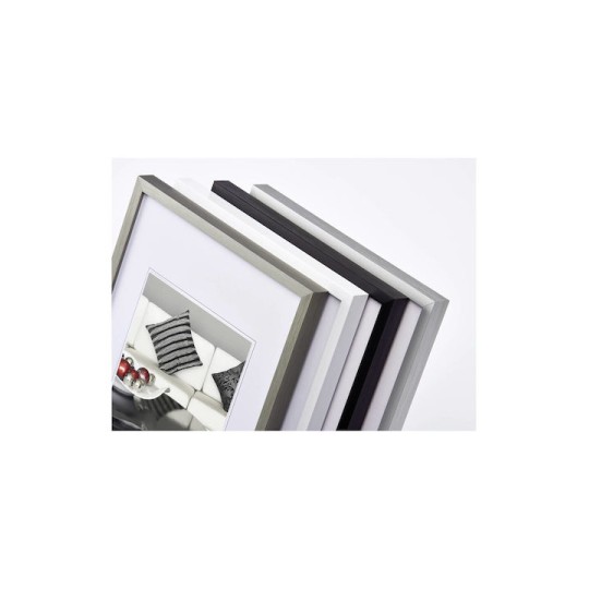 Walther Chair Κορνίζα Ασημένια με Γκρι Πλαίσιο