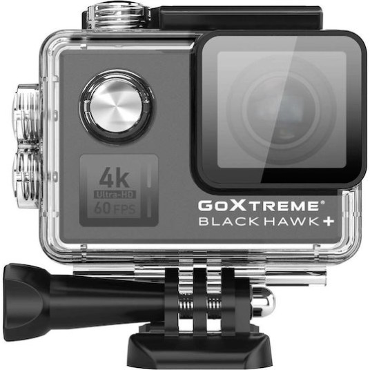 EasyPix GoXtreme Black Hawk+ Action Camera 4K Ultra HD Υποβρύχια (με Θήκη) με Οθόνη 2