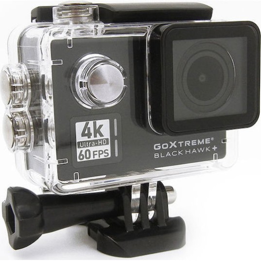 EasyPix GoXtreme Black Hawk+ Action Camera 4K Ultra HD Υποβρύχια (με Θήκη) με Οθόνη 2