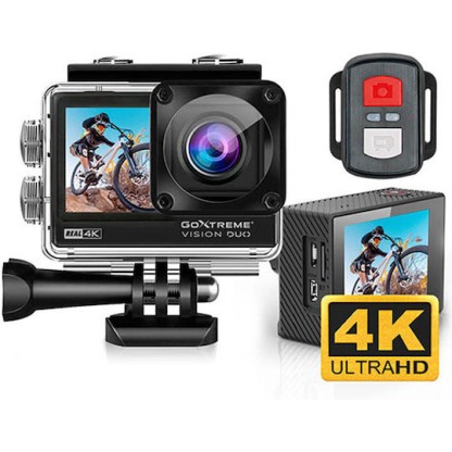 EasyPix GoXtreme Vision DUO Action Camera 4K Ultra HD Υποβρύχια (με Θήκη) με Οθόνη Αφής 2