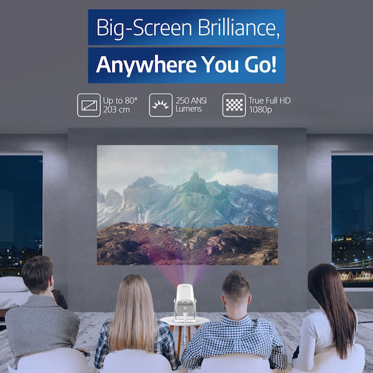 Philips NeoPix 250 Smart NPX250/INT Projector LCD Λάμπας LED με Wi-Fi και Ενσωματωμένα Ηχεία