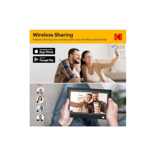 Kodak Wifi Ψηφιακή Κορνίζα με WiFi Μαύρη RWF-116B