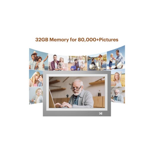 Kodak Ψηφιακή Κορνίζα με WiFi Γκρι RWF-116GR 6972072903272