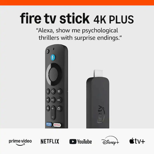 Amazon Smart TV Stick Fire TV Stick 4K Plus UHD με Bluetooth / Wi-Fi / HDMI και Alexa