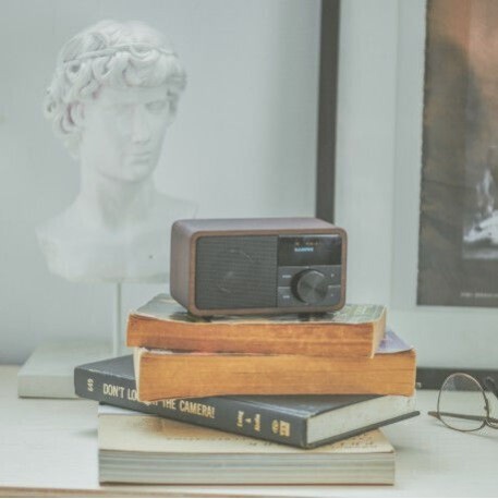 Sangean DDR-7 Επιτραπέζιο Ραδιόφωνο Επαναφορτιζόμενο DAB+ με Bluetooth Dark Wood