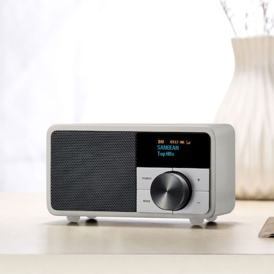 Sangean DDR-7 Επιτραπέζιο Ραδιόφωνο Επαναφορτιζόμενο DAB+ με Bluetooth Ασημί