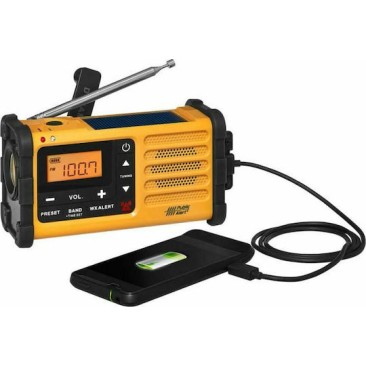 Sangean MMR-88 Φορητό Ραδιόφωνο Ηλιακό με USB Κίτρινο