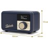 Roberts Revival Petite 2 Φορητό Ραδιόφωνο Επαναφορτιζόμενο DAB+ με Bluetooth Midnight Blue