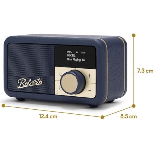 Roberts Revival Petite 2 Φορητό Ραδιόφωνο Επαναφορτιζόμενο DAB+ με Bluetooth Midnight Blue