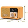 Roberts Revival Petite 2 Φορητό Ραδιόφωνο Επαναφορτιζόμενο DAB+ με Bluetooth Sunshine Yellow