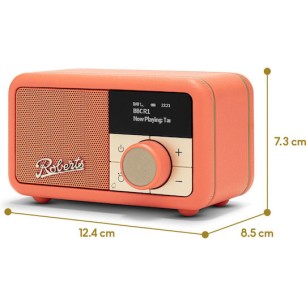 Roberts Revival Petite 2 Φορητό Ραδιόφωνο Επαναφορτιζόμενο DAB+ με Bluetooth Orange