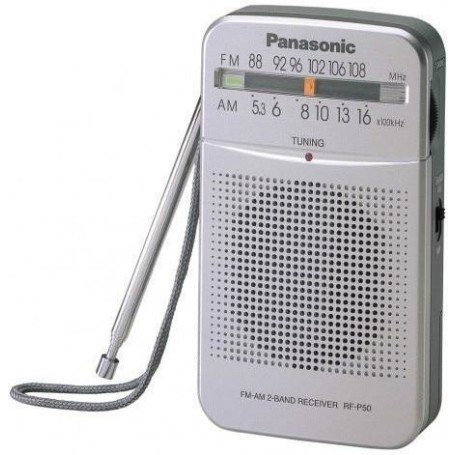 Panasonic RF-P50D Ραδιοφωνάκι Μπαταρίας Ασημί