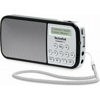 Technisat TechniRadio Ραδιοφωνάκι Επαναφορτιζόμενο DAB+ με USB Ασημί