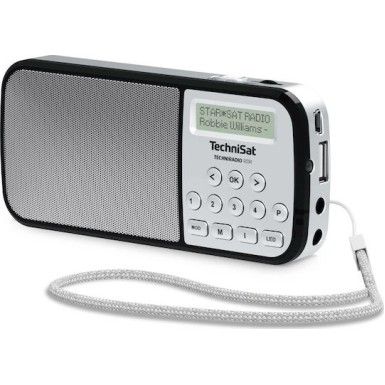 Technisat TechniRadio Ραδιοφωνάκι Επαναφορτιζόμενο DAB+ με USB Ασημί