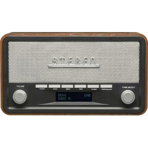 Denver DAB-18 Retro Επιτραπέζιο Ραδιόφωνο Ρεύματος / Μπαταρίας DAB+ με Bluetooth Καφέ