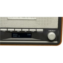 Denver DAB-18 Retro Επιτραπέζιο Ραδιόφωνο Ρεύματος / Μπαταρίας DAB+ με Bluetooth Καφέ
