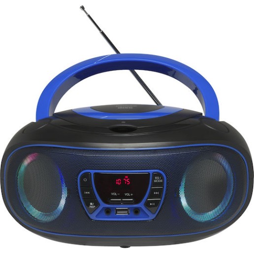 Denver Φορητό Ηχοσύστημα με Bluetooth / CD / USB / Ραδιόφωνο Μπλε