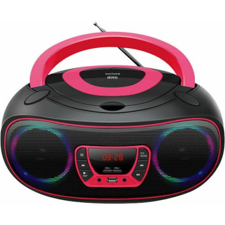 Denver Φορητό Ηχοσύστημα με Bluetooth / CD / USB / Ραδιόφωνο Ροζ