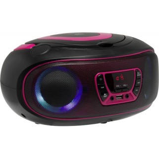 Denver Φορητό Ηχοσύστημα με Bluetooth / CD / USB / Ραδιόφωνο Ροζ