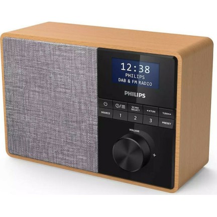 Philips TAR5505 Επιτραπέζιο Ραδιόφωνο Ρεύματος DAB+ με Bluetooth Καφέ