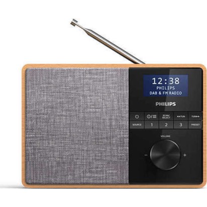 Philips TAR5505 Επιτραπέζιο Ραδιόφωνο Ρεύματος DAB+ με Bluetooth Καφέ