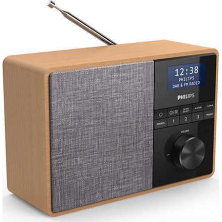 Philips TAR5505 Επιτραπέζιο Ραδιόφωνο Ρεύματος DAB+ με Bluetooth Καφέ