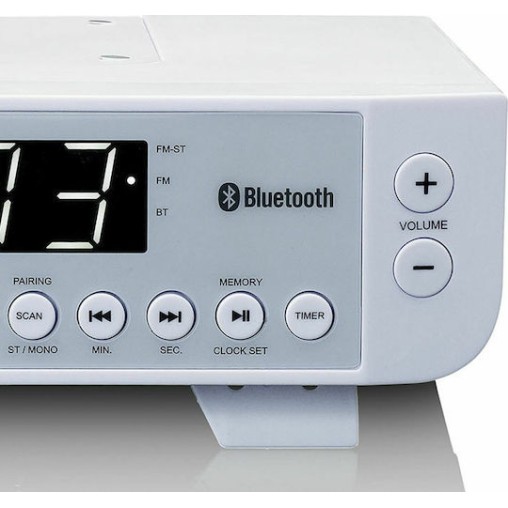 Lenco KCR-100 Επιτραπέζιο Ραδιόφωνο Ρεύματος με Bluetooth Λευκό