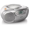 Philips Φορητό Ηχοσύστημα AZ127 με CD / Κασετόφωνο / Ραδιόφωνο σε Ασημί Χρώμα