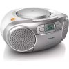 Philips Φορητό Ηχοσύστημα AZ127 με CD / Κασετόφωνο / Ραδιόφωνο σε Ασημί Χρώμα