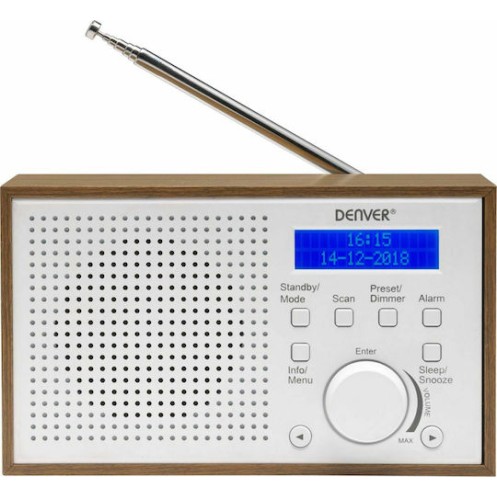 Denver DAB-46 Επιτραπέζιο Ραδιόφωνο Ρεύματος / Μπαταρίας DAB+ Λευκό White
