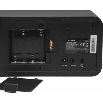 Denver DAB-30 Light Wood Επιτραπέζιο Ραδιόφωνο Ρεύματος / Μπαταρίας DAB+ Μαύρο