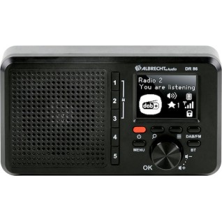 Albrecht DR 86 Φορητό Ραδιόφωνο Επαναφορτιζόμενο DAB+ με USB Μαύρο