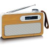 Lenco PDR-040 Bamboo Επιτραπέζιο Ραδιόφωνο Επαναφορτιζόμενο DAB+ με Bluetooth Γκρι