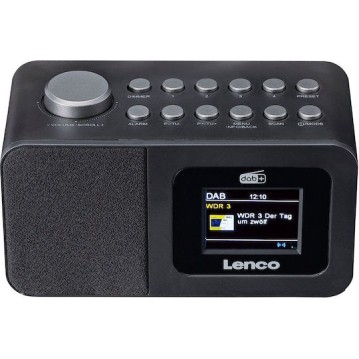 Lenco CR-625BK Επιτραπέζιο Ραδιόφωνο Επαναφορτιζόμενο DAB+ Μαύρο