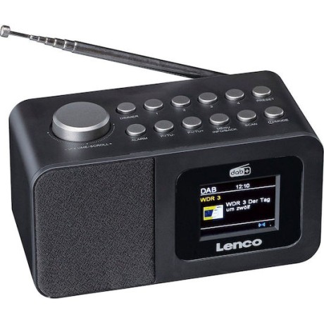 Lenco CR-625BK Επιτραπέζιο Ραδιόφωνο Επαναφορτιζόμενο DAB+ Μαύρο